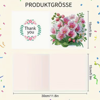 Preview: Diamond Painting 6 Stück Blumenstrauss